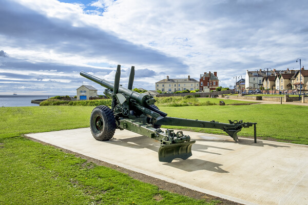 Seaham Seafront: 5.5-Inch 1942 Howitzer Picture Board by Tim Hill