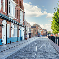 Buy canvas prints of Old Train Lines, Hull Marina by Tim Hill