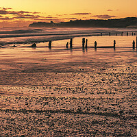 Buy canvas prints of Sandsend to Whitby Beach at Sunrise by Tim Hill