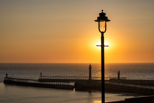 Whitby Sunrise Silhouettes  Picture Board by Tim Hill