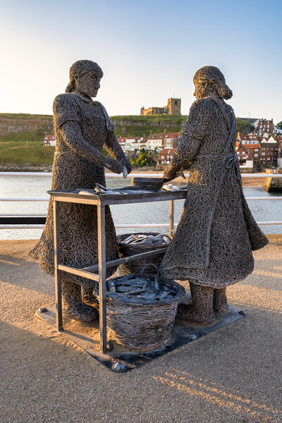 Whitby Herring Girls Picture Board by Tim Hill