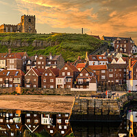 Buy canvas prints of Whitby East Cliff Reflections by Tim Hill