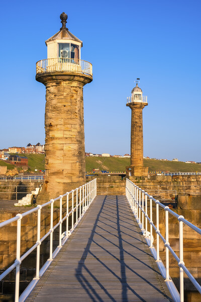 Whitby East Pier Footbridge Picture Board by Tim Hill