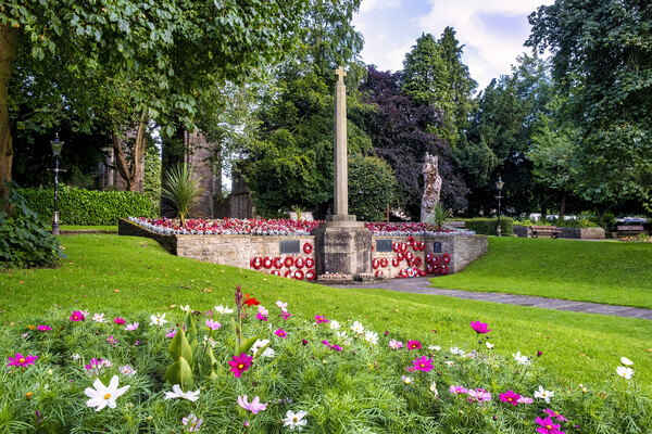 Friary Gardens War Memorial Richmond Picture Board by Tim Hill
