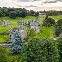 Buy canvas prints of Easby Abbey Landscape, Richmond, North Yorkshire by Tim Hill