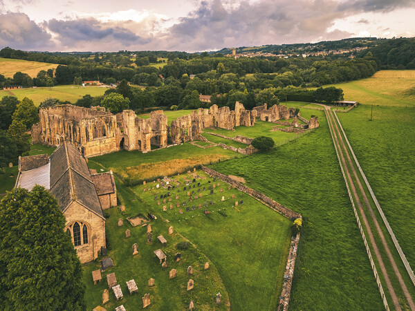 Easby Abbey and Church Yorkshire Picture Board by Tim Hill