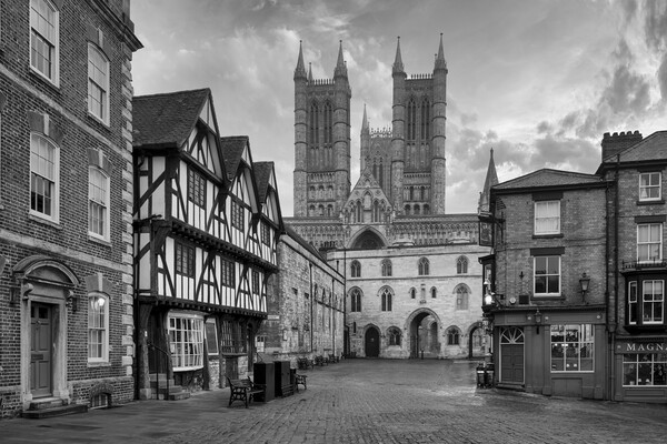 Lincoln Market Square and Cathedral Picture Board by Tim Hill