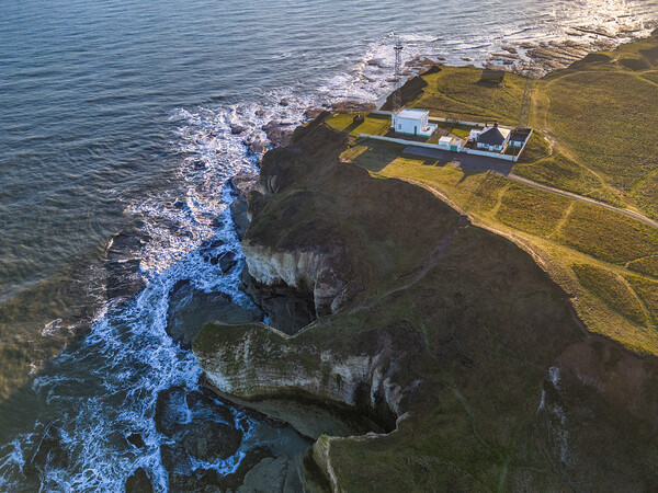 Flamborough Fog Warning Station Picture Board by Tim Hill