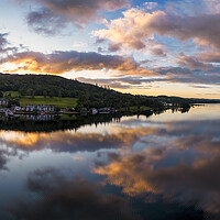 Buy canvas prints of Windermere Sunrise Panoramic: Ambleside, Cumbria by Tim Hill