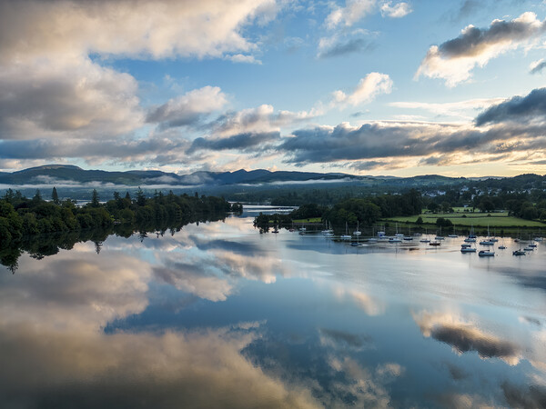 Mist over Lake Windermere Picture Board by Tim Hill