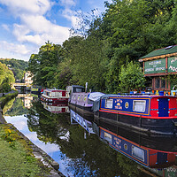 Buy canvas prints of Hebden Bridge Rochdale Canal by Tim Hill