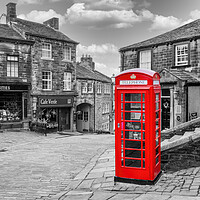 Buy canvas prints of Haworth West Yorkshire: Red Telephone Box by Tim Hill