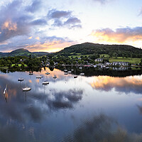 Buy canvas prints of Ambleside Waterfront Sunrise: Lake Windermere by Tim Hill