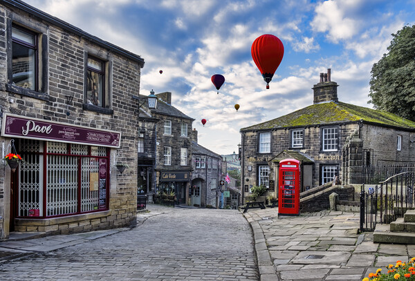 Haworth Hot Air Balloon Festival Picture Board by Tim Hill