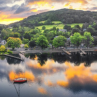 Buy canvas prints of Ambleside Waterfront Sunrise: Lake Windermere by Tim Hill