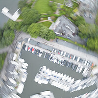 Buy canvas prints of Drone Zoom Blur Art: Windermere Yacht Marina by Tim Hill
