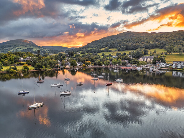Sunrise over Ambleside: Lake Windermere Picture Board by Tim Hill