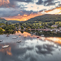 Buy canvas prints of Sunrise over Ambleside: Lake Windermere by Tim Hill