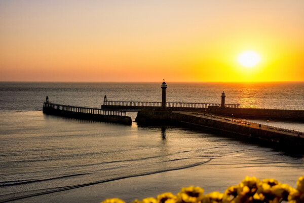 Whitby Sunrise Picture Board by Tim Hill