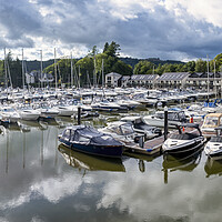 Buy canvas prints of Windermere Marina Village Panorama by Tim Hill