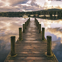 Buy canvas prints of Ambleside Boat Jetty Lake Windermere by Tim Hill