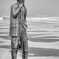 Buy canvas prints of Filey Fisherman Sculpture Art by Tim Hill