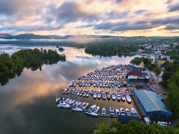 Mist over Lake Windermere Picture Board by Tim Hill