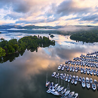 Buy canvas prints of Mist over Lake Windermere by Tim Hill