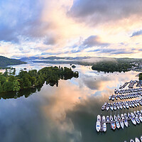 Buy canvas prints of Lake Windermere Panorama by Tim Hill