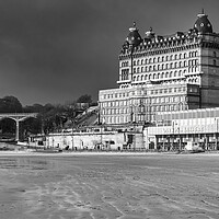 Buy canvas prints of Scarborough Grand Hotel Black and White by Tim Hill