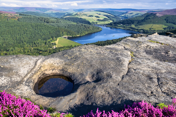 Ladybower from Bamford Edge Picture Board by Tim Hill