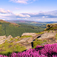 Buy canvas prints of Win Hill from Bamford Edge by Tim Hill