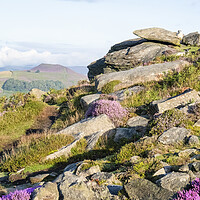 Buy canvas prints of Win Hill from Bamford Edge by Tim Hill
