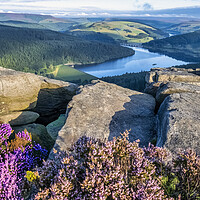 Buy canvas prints of Ladybower from Bamford Edge by Tim Hill