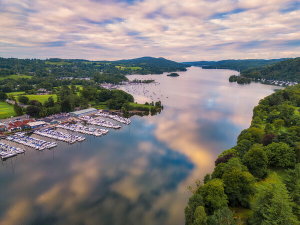 Lake Windermere Reflections: Bowness on Windermere Picture Board by Tim Hill