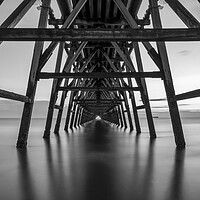 Buy canvas prints of Steetley Pier Black and White by Tim Hill