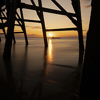 Buy canvas prints of Steetley Pier Silhouettes: Hartlepool Sunrise by Tim Hill