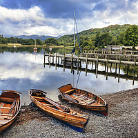 Buy canvas prints of Ambleside Rowing Boats, Lake Windermere, The Lakes by Tim Hill