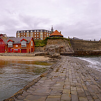 Buy canvas prints of Cullercoats Panorama by Tim Hill