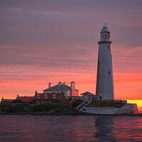 Buy canvas prints of St Mary's Lighthouse Whitley Bay by Tim Hill