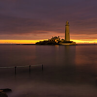 Buy canvas prints of St Mary's Lighthouse Whitley Bay at First Light by Tim Hill
