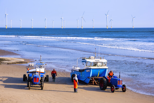 Redcar Fishing Boats: Redcar Beach Photography Picture Board by Tim Hill