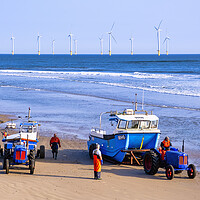 Buy canvas prints of Redcar Fishing Boats: Redcar Beach Photography by Tim Hill