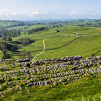 Buy canvas prints of Top of Malham Cove: Yorkshire Dales Panorama by Tim Hill