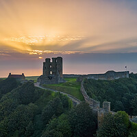 Buy canvas prints of Scarborough Castle Sunrise by Tim Hill