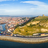 Buy canvas prints of Scarborough Marine Drive Panoramic by Tim Hill