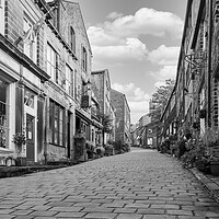 Buy canvas prints of Haworth Main Street in Summertime by Tim Hill