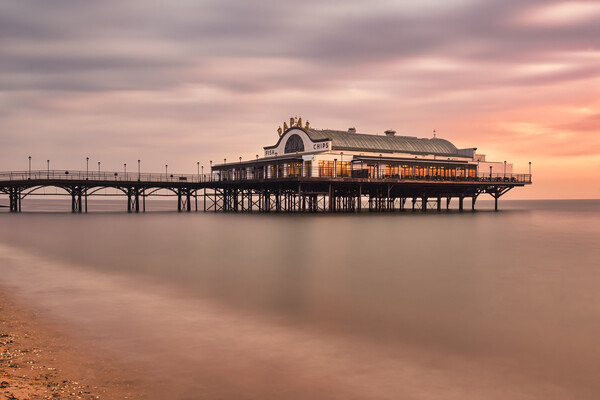 Cleethorpes Pier Lincolnshire Sunrise Picture Board by Tim Hill