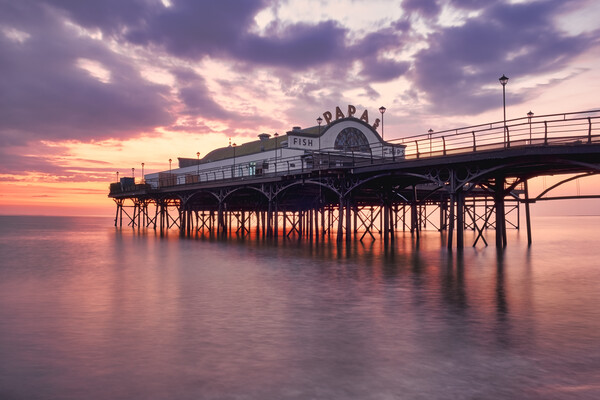 Cleethorpes Pier Sunrise Picture Board by Tim Hill