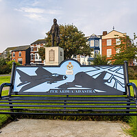 Buy canvas prints of Cleethorpes Royal Air Force Memorial Bench by Tim Hill